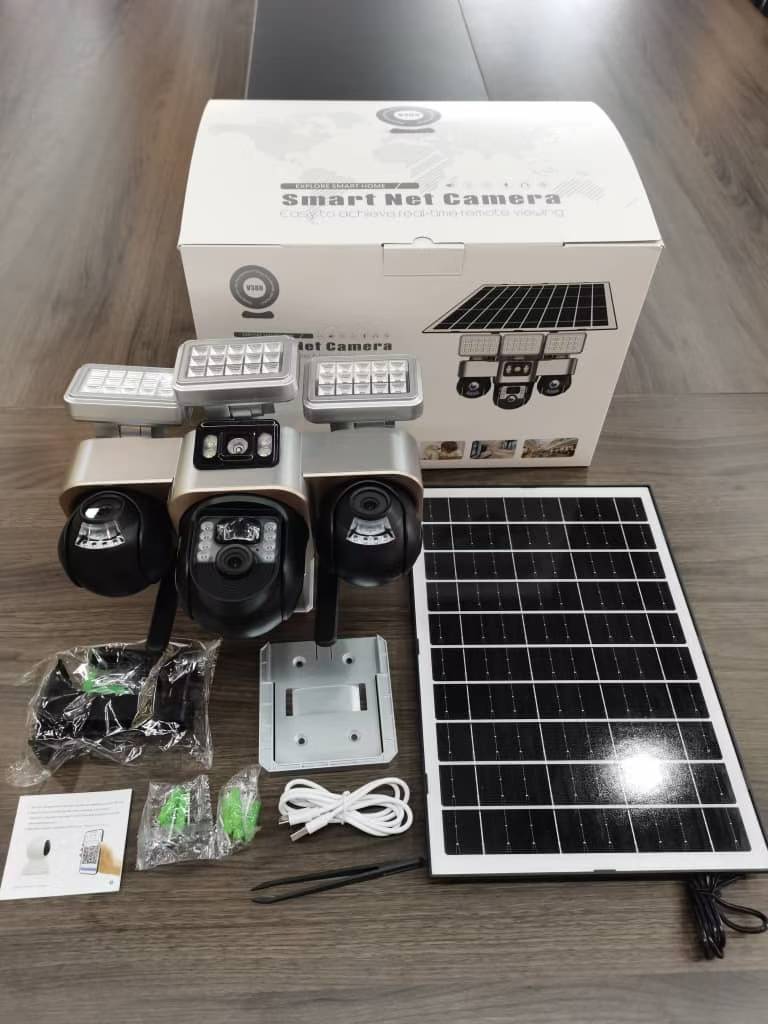 V380Pro 4G Triple Lens Security Solar Camera